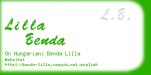 lilla benda business card